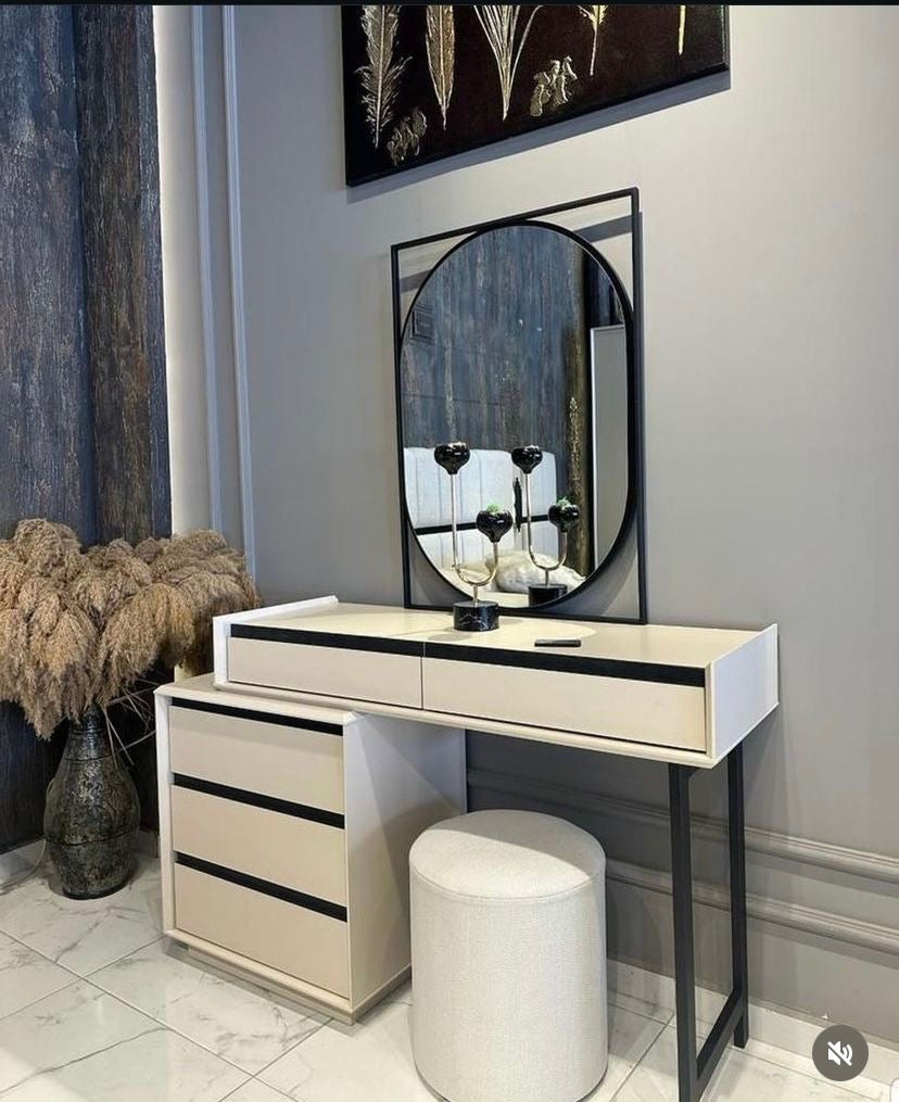 Dressing Table with Mirror & Stool