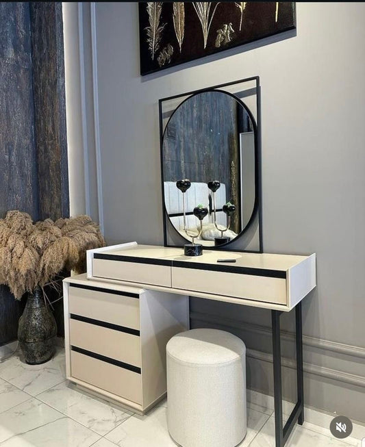 Dressing Table with Mirror & Stool