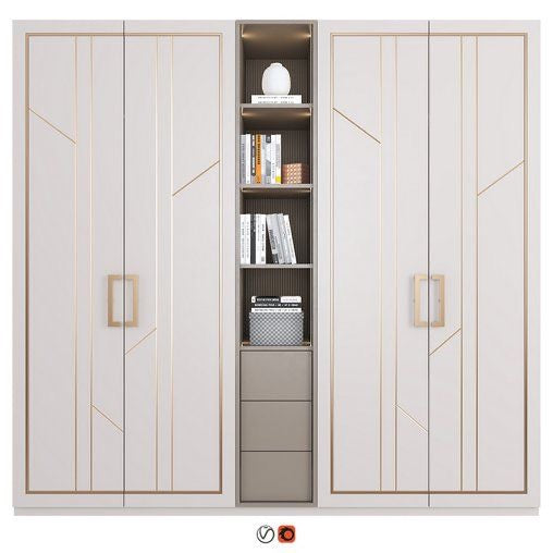 4-Door Wardrobe & Small Shelf