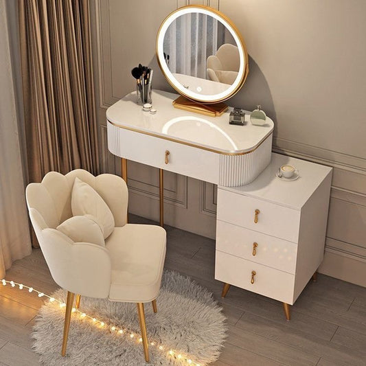 Dressing Table with Mirror and Stool